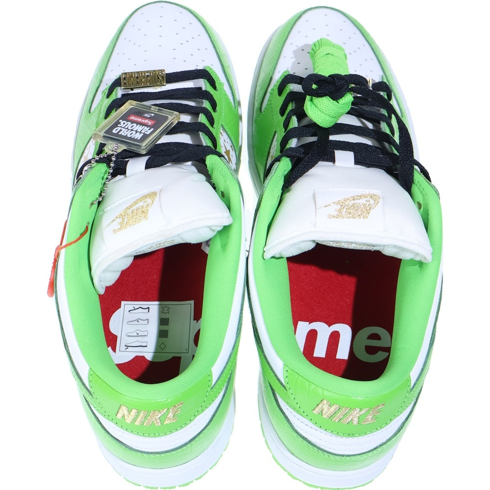 NIKE SB(ナイキエスビー) ×SUPREME DUNK LOW OG QS GOLD STARS シュプリーム ダンク ゴールドスターズ ローカットスニーカー ホワイト/グリーン US12/30cm DH3228-101
