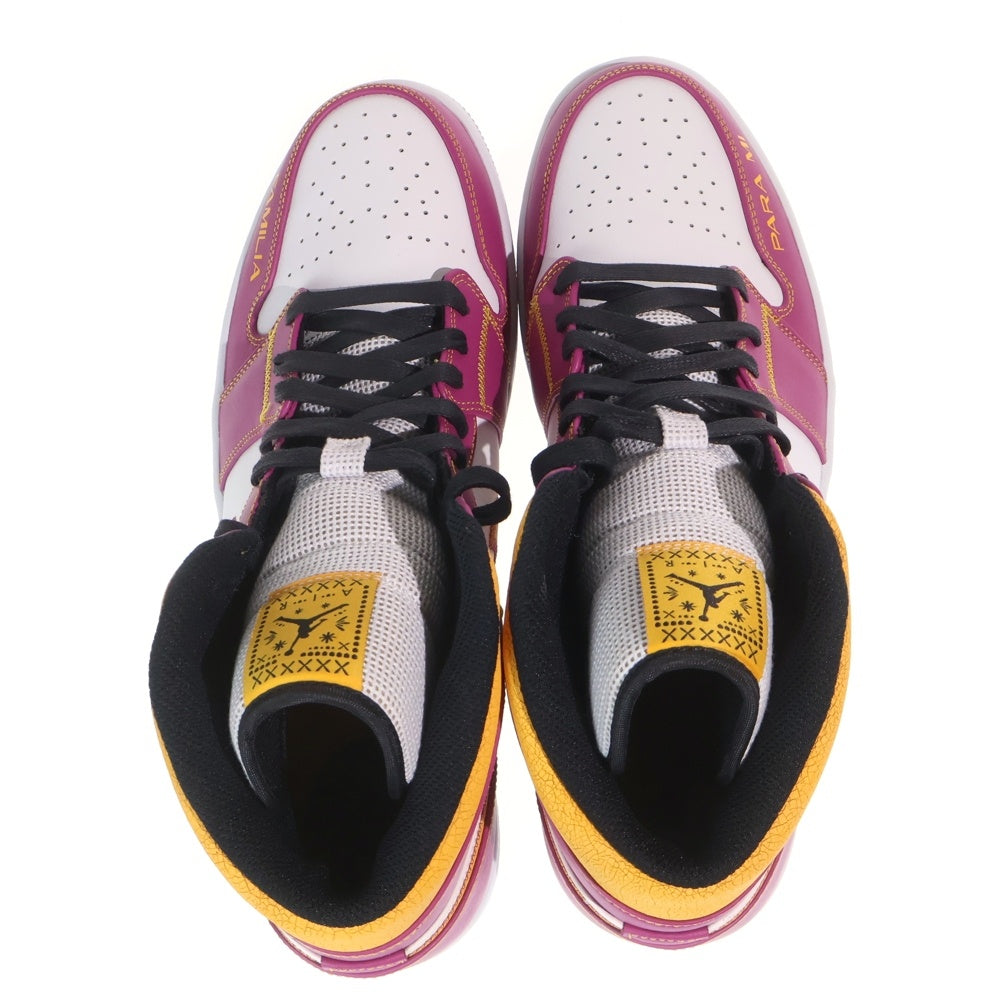 NIKE(ナイキ) AIR JORDAN 1 MID DOD DIA DE LOS MUERTOS エアジョーダン1 ディア・デ・ ムエルトス ミッドカットスニーカー パープル/イエロー US14/32cm DC0350-100