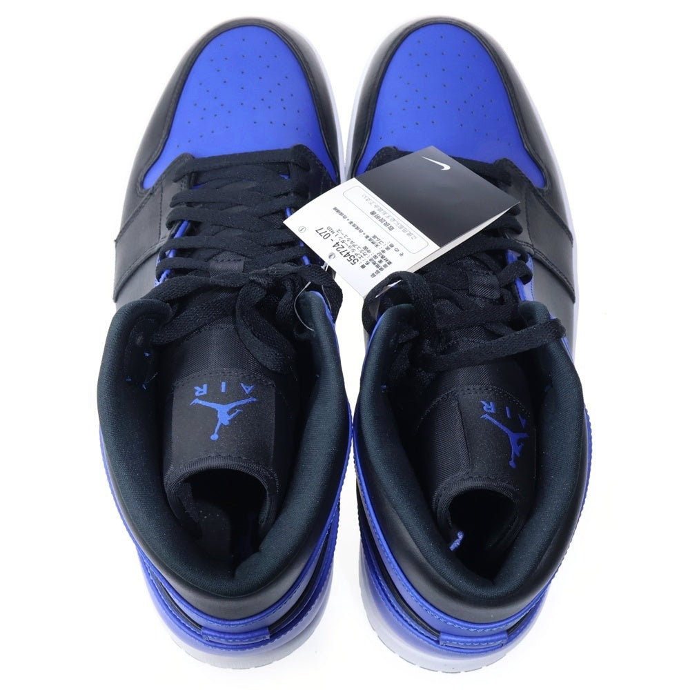 NIKE(ナイキ) AIR JORDAN 1 MID HYPER ROYAL エアジョーダン1 ハイパーロイヤル ローカットスニーカー ブラック/ブルー US14/32cm 554724-077