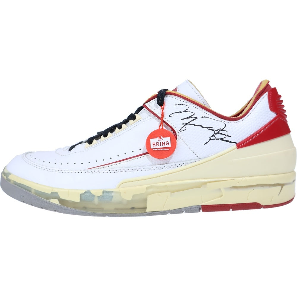 NIKE(ナイキ) ×OFF-WHITE AIR JORDAN 2 RETRO LOW SP オフホワイト エアジョーダン2 ローカットスニーカー US13/31cm ホワイト/レッド DJ4375-106