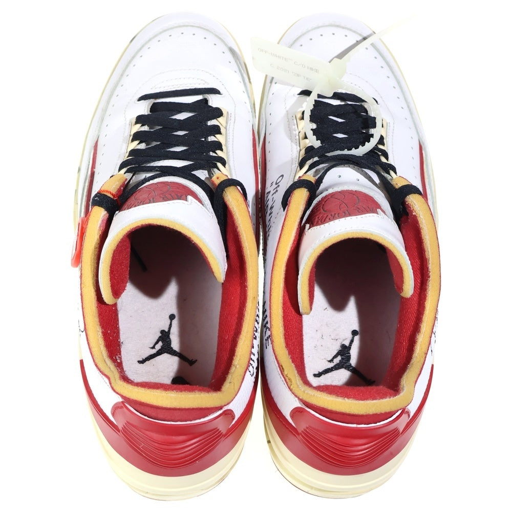 NIKE(ナイキ) ×OFF-WHITE AIR JORDAN 2 RETRO LOW SP オフホワイト エアジョーダン2 ローカットスニーカー US13/31cm ホワイト/レッド DJ4375-106