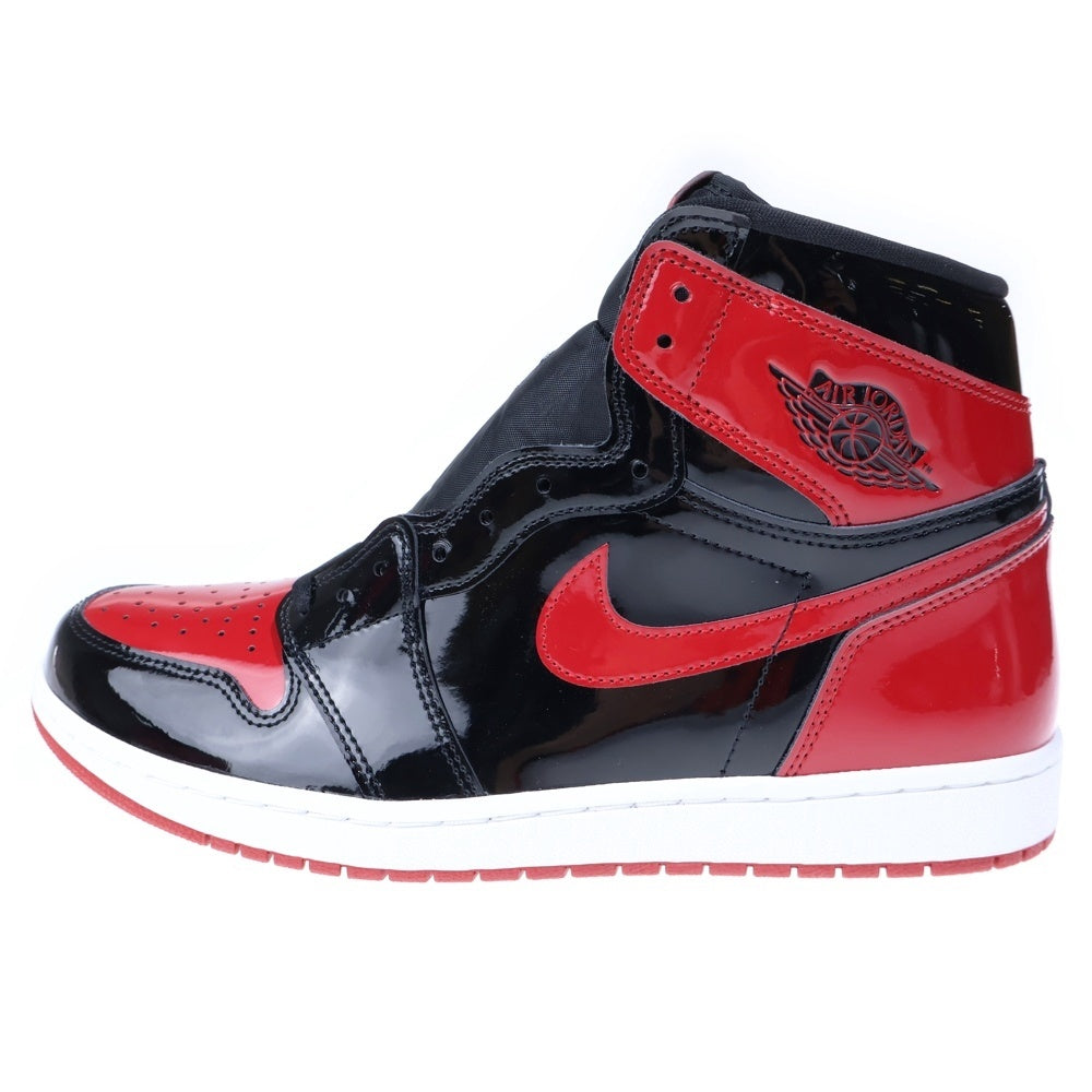 NIKE(ナイキ) AIR JORDAN 1 RETRO HIGH OG Patent Bred エア ジョーダン 1 レトロ ハイ パテント ブレッド スニーカー シューズ ブラック/レッド US13/31cm 555088-063