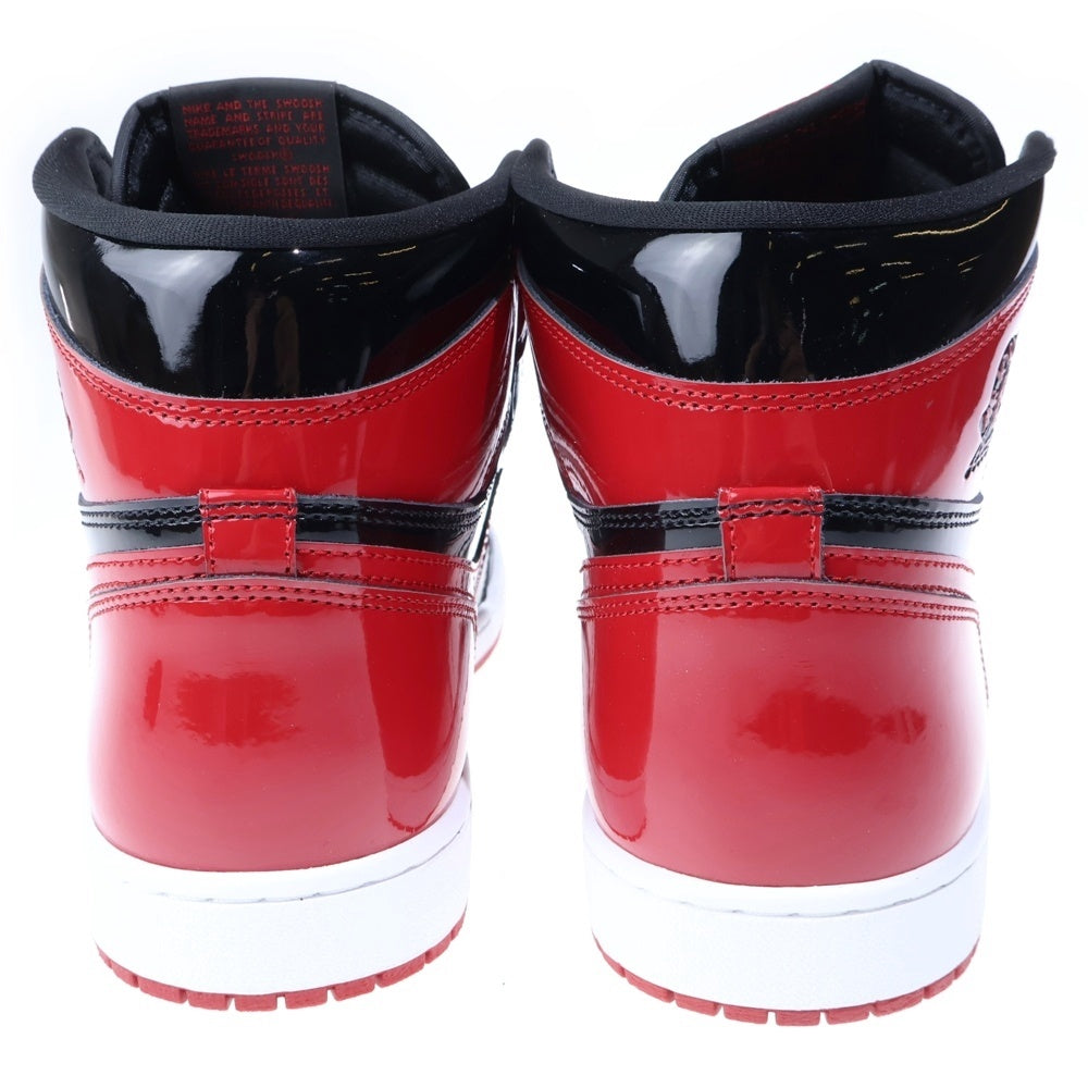 NIKE(ナイキ) AIR JORDAN 1 RETRO HIGH OG Patent Bred エア ジョーダン 1 レトロ ハイ パテント ブレッド スニーカー シューズ ブラック/レッド US13/31cm 555088-063