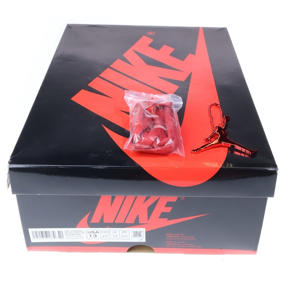 NIKE(ナイキ) AIR JORDAN 1 RETRO HIGH OG Patent Bred エア ジョーダン 1 レトロ ハイ パテント ブレッド スニーカー シューズ ブラック/レッド US13/31cm 555088-063
