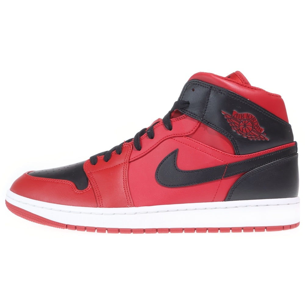 NIKE(ナイキ) AIR JORDAN 1 MID REVERSE BRED エアジョーダン1 リバースブレッド ミッドカットスニーカー ブラック/レッド US13/31cm 554724-660
