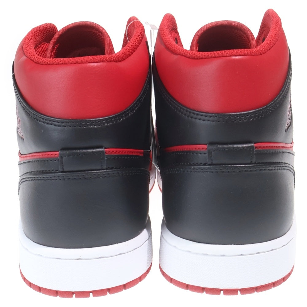 NIKE(ナイキ) AIR JORDAN 1 MID REVERSE BRED エアジョーダン1 リバースブレッド ミッドカットスニーカー ブラック/レッド US13/31cm 554724-660