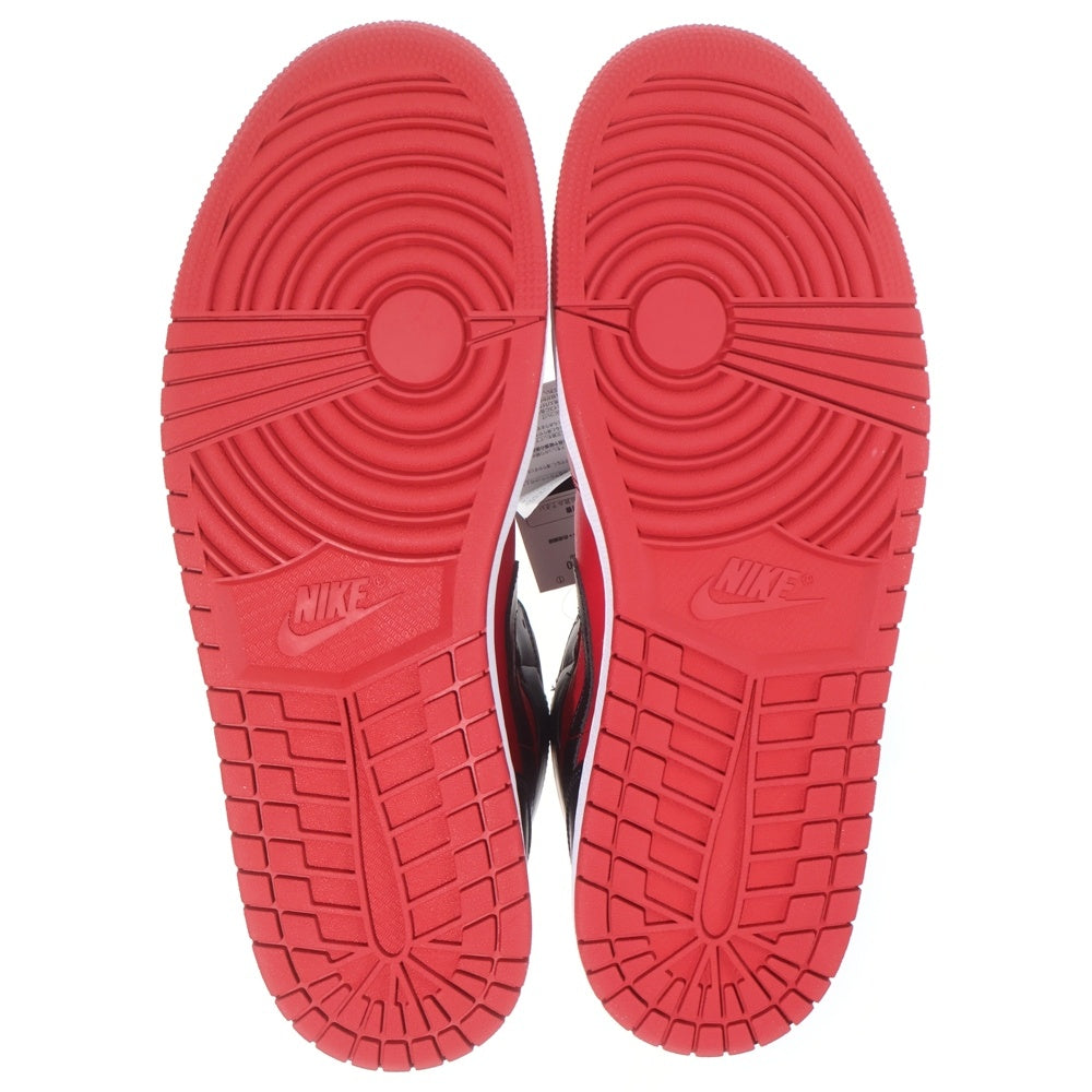 NIKE(ナイキ) AIR JORDAN 1 MID REVERSE BRED エアジョーダン1 リバースブレッド ミッドカットスニーカー ブラック/レッド US13/31cm 554724-660