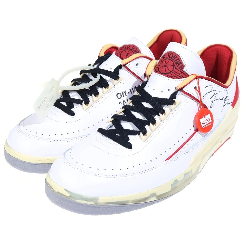 NIKE(ナイキ) ×OFF-WHITE AIR JORDAN 2 RETRO LOW SP オフホワイト エアジョーダン2 ローカットスニーカー ホワイト/レッド US12/30cm DJ4375-106