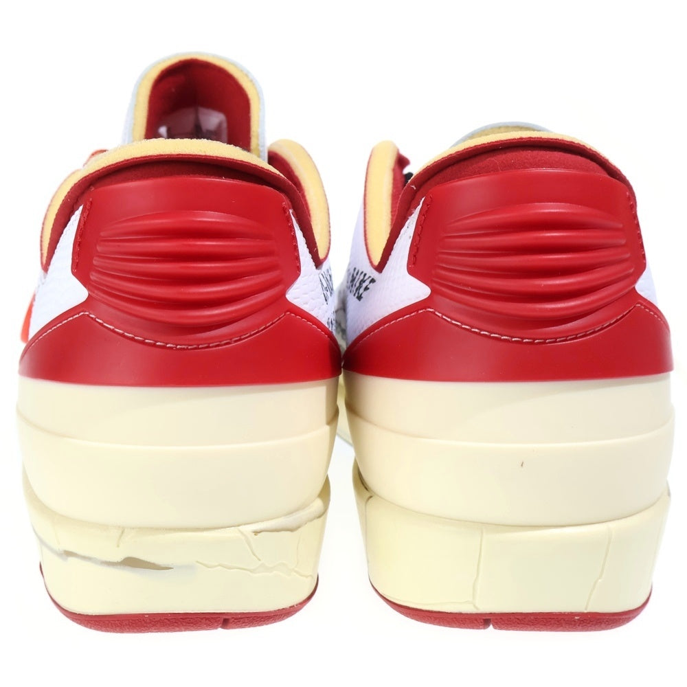 NIKE(ナイキ) ×OFF-WHITE AIR JORDAN 2 RETRO LOW SP オフホワイト エアジョーダン2 ローカットスニーカー ホワイト/レッド US12/30cm DJ4375-106