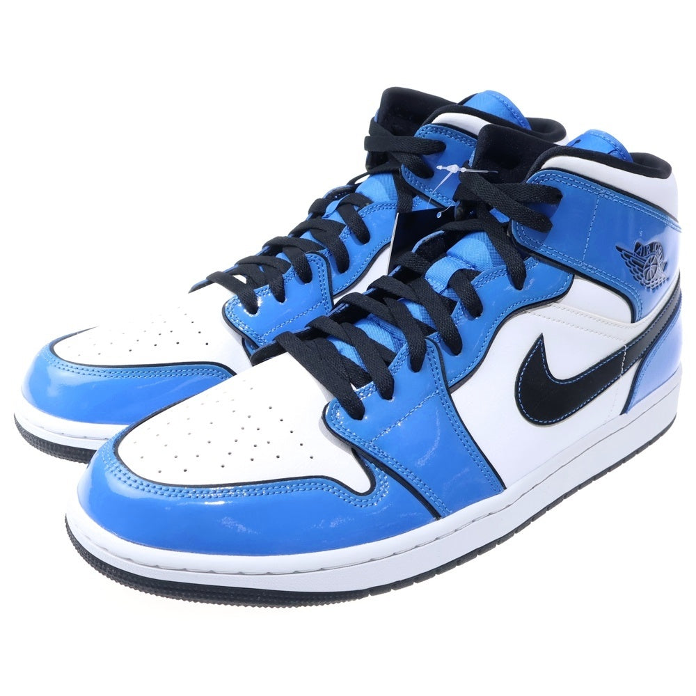 NIKE(ナイキ) AIR JORDAN 1 MID SE SIGNAL BLUE エアジョーダン1 シグナルブルー ミッドカットスニーカー ホワイト/ブルー US14/32cm DD6834-402