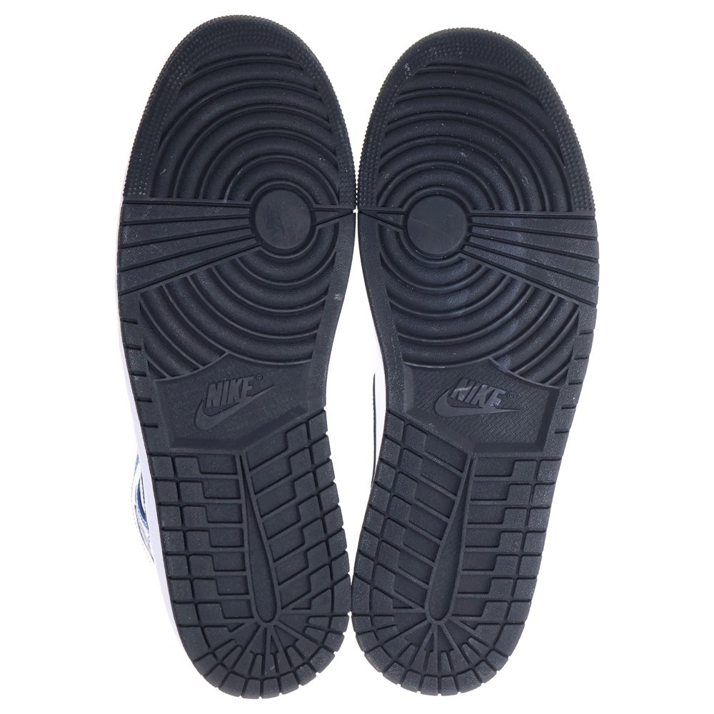 NIKE(ナイキ) AIR JORDAN 1 MID SE SIGNAL BLUE エアジョーダン1 シグナルブルー ミッドカットスニーカー ホワイト/ブルー US14/32cm DD6834-402