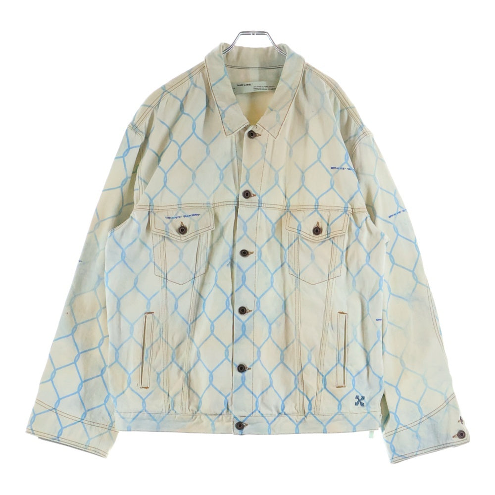 OFF-WHITE(オフホワイト) 20SS Fence Jean Jacket フェンス デニムジャケット ホワイト/ブルー OMYE051S20386030
