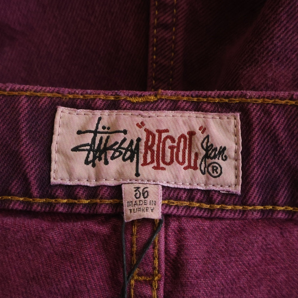 STUSSY(ステューシー) BIG OL JEAN 総柄 ルーズフィットジーンズ デニムパンツ パープル 116613
