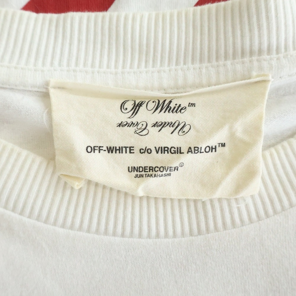 OFF-WHITE(オフホワイト) 19AW ×UNDERCOVER HAND DART S/S T-SHIRT アンダーカバー ハンドダート プリント クルーネック 半袖Tシャツ カットソー ホワイト OMAA061G19877011