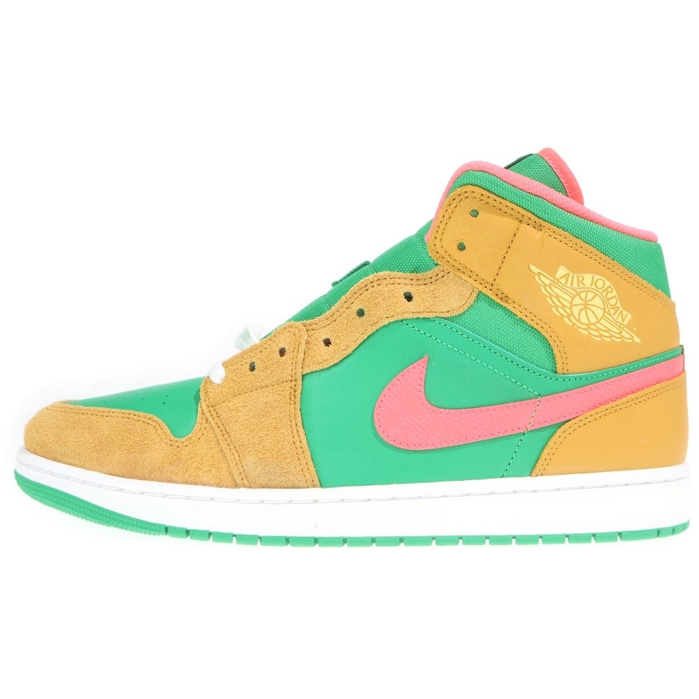 NIKE(ナイキ) AIR JORDAN 1 MID WHEAT AND WATER MELON エアジョーダン ウィート アンド ウォーターメロン ミッドカットスニーカー ブラウン/カーキ US14/32cm DX4332-700