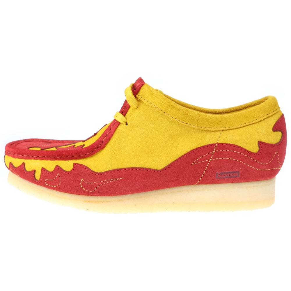SUPREME(シュプリーム) ×Clarks Wallabee Gold クラークス ワラビー ローカットスニーカー レッド/イエロー