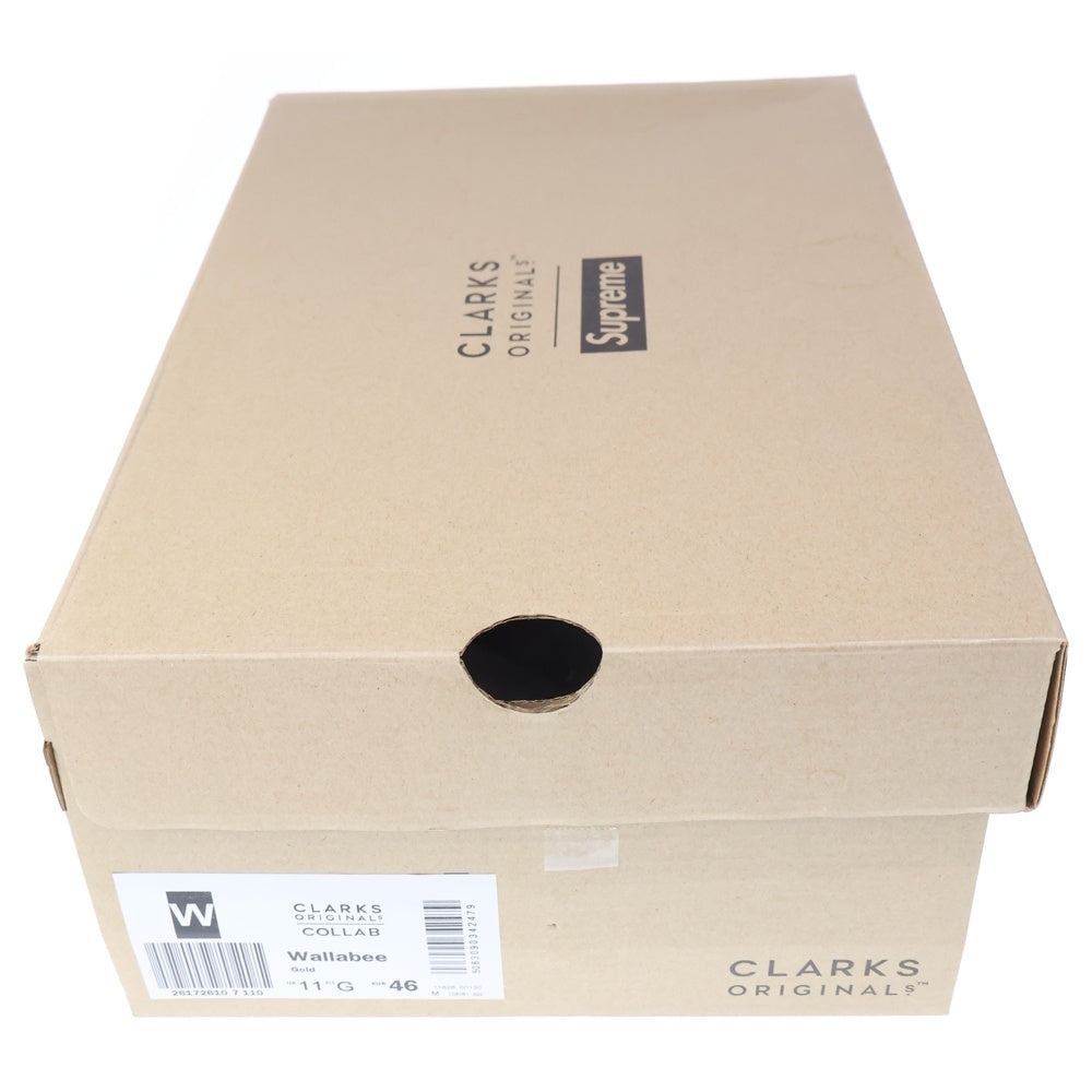 SUPREME(シュプリーム) ×Clarks Wallabee Gold クラークス ワラビー ローカットスニーカー レッド/イエロー