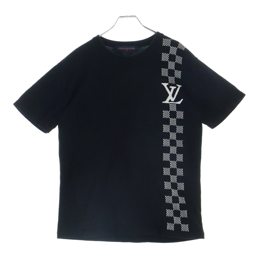 LOUIS VUITTON(ルイヴィトン) ダミエストライプ ジャカード半袖Tシャツ カットソー ブラック RM211 ZLW HKN86W