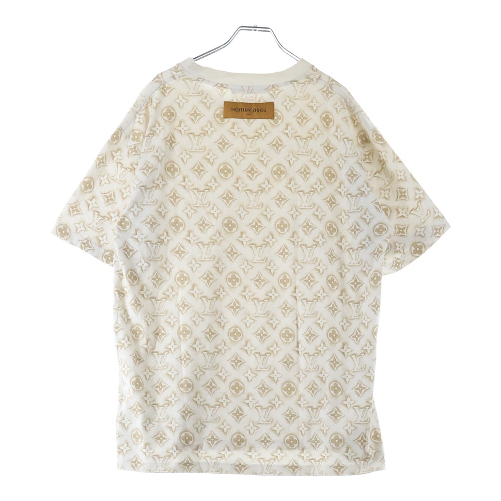 LOUIS VUITTON(ルイヴィトン) 23AW モノグラムプリント半袖Tシャツ カットソー ホワイト/ベージュ RM232M NPG HPY15W