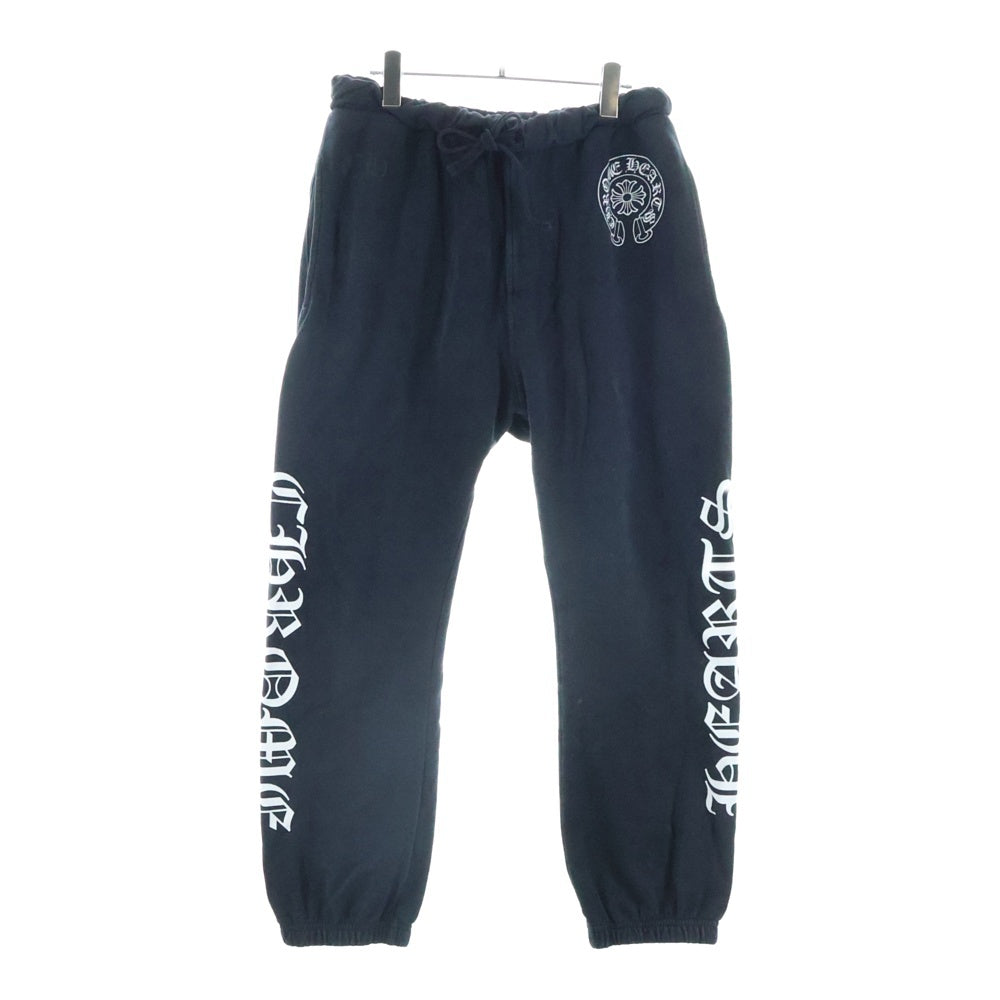 CHROME HEARTS(クロムハーツ) SWEAT PANS 総柄ホースシューサイドロゴスウェットロングパンツ ブラック