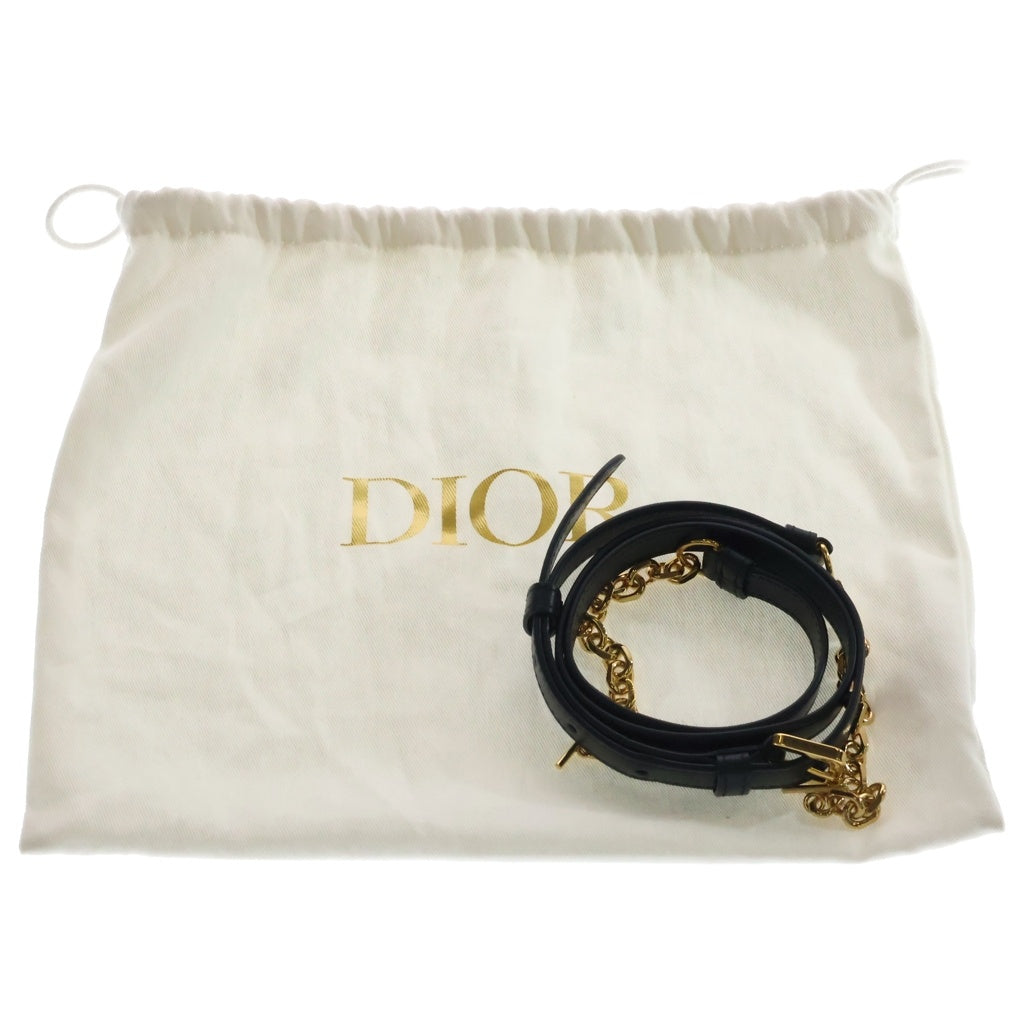 Christian Dior(クリスチャンディオール) CD シグネチャー オブリーク オーバル カメラ レザー ショルダーバッグ ブラック/グレー S2201UTZQ M928 レディース