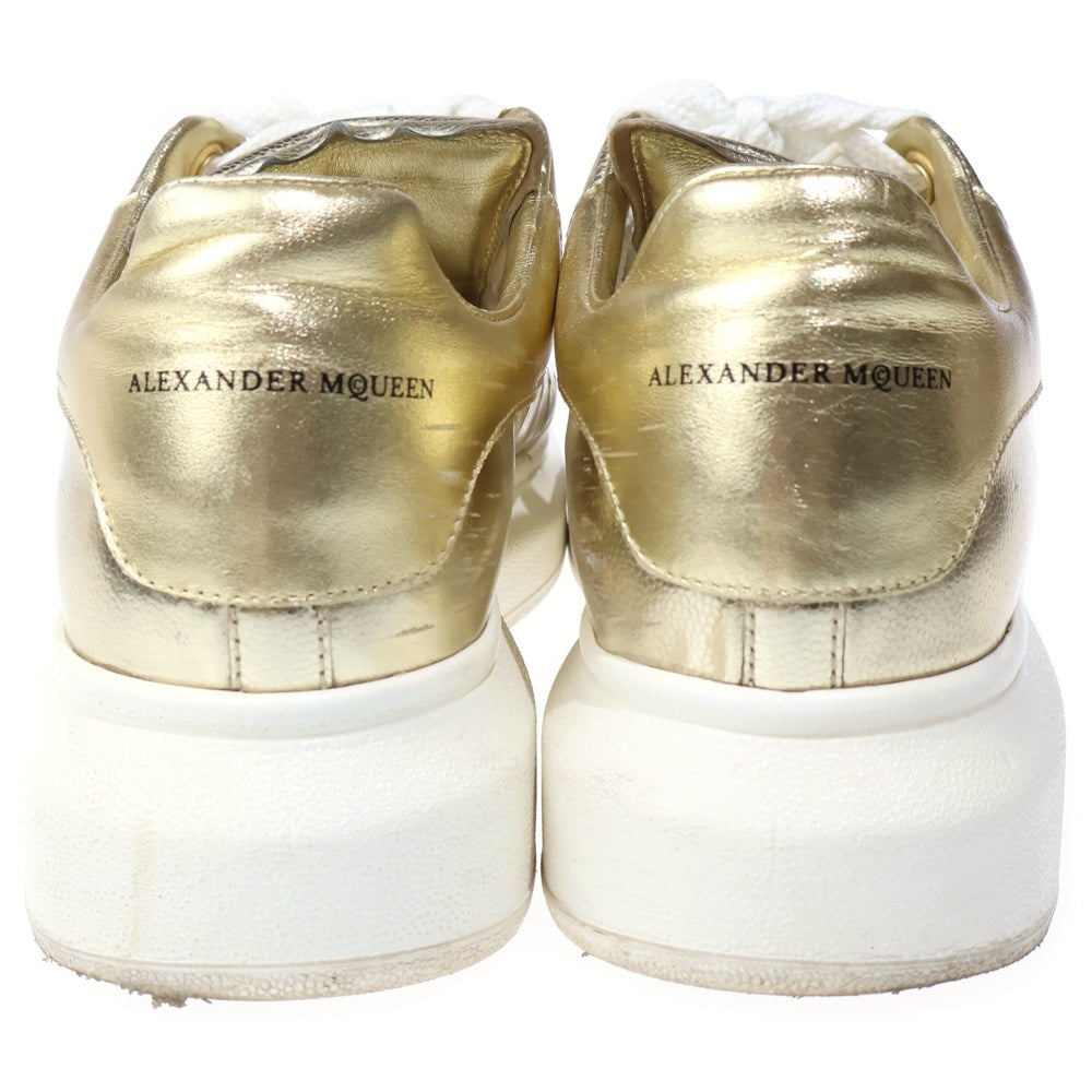 Alexander McQueen(アレキサンダーマックイーン) メタリック レザー ローカットスニーカー ゴールド レディース