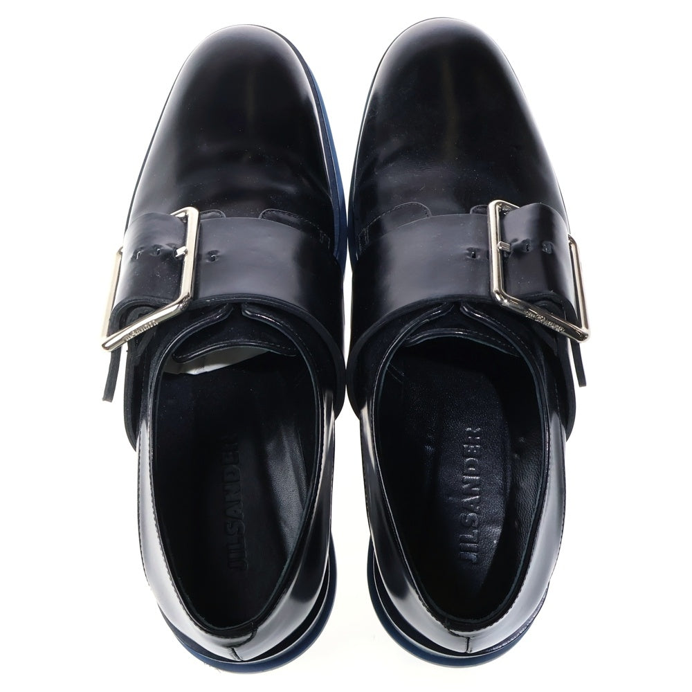 JIL SANDER(ジルサンダー) プラットフォーム レザー ダービーシューズ ブラック/ブルー レディース
