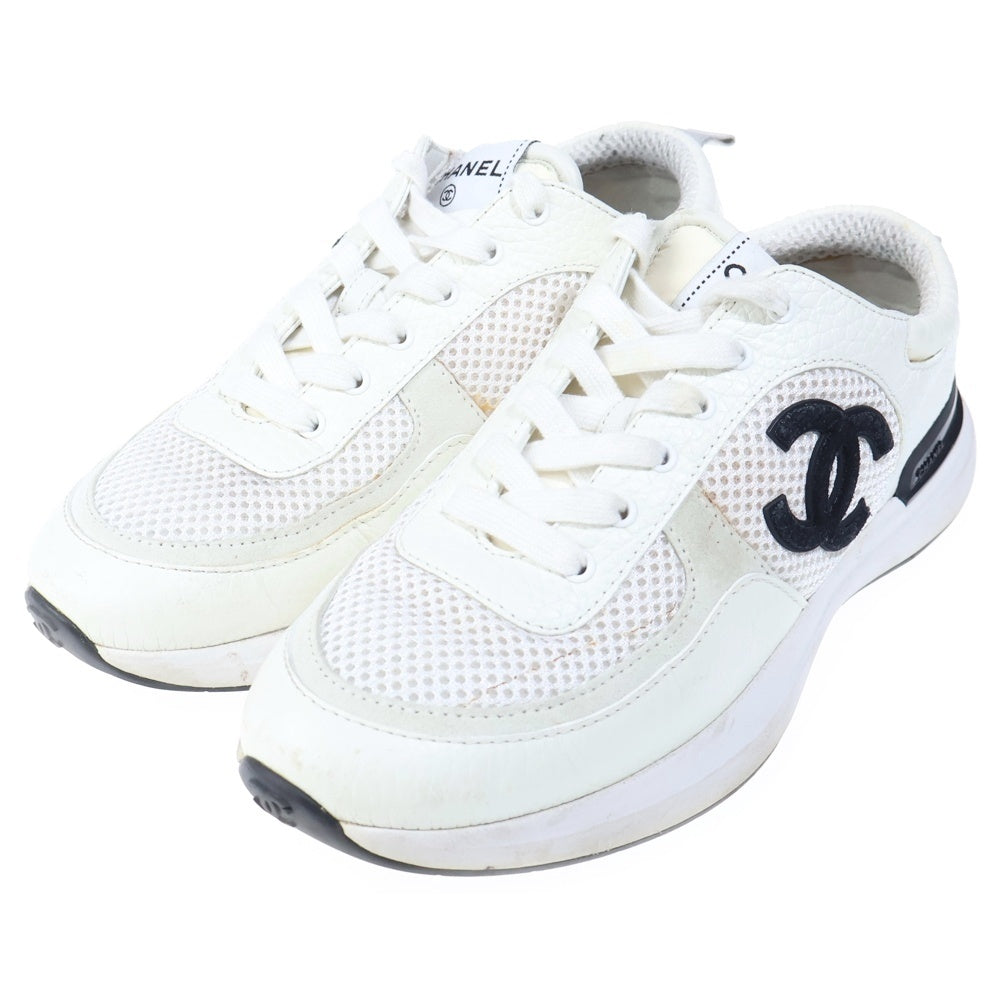 CHANEL(シャネル) ココマーク メッシュローカットスニーカー シューズ レディース ホワイト G37491