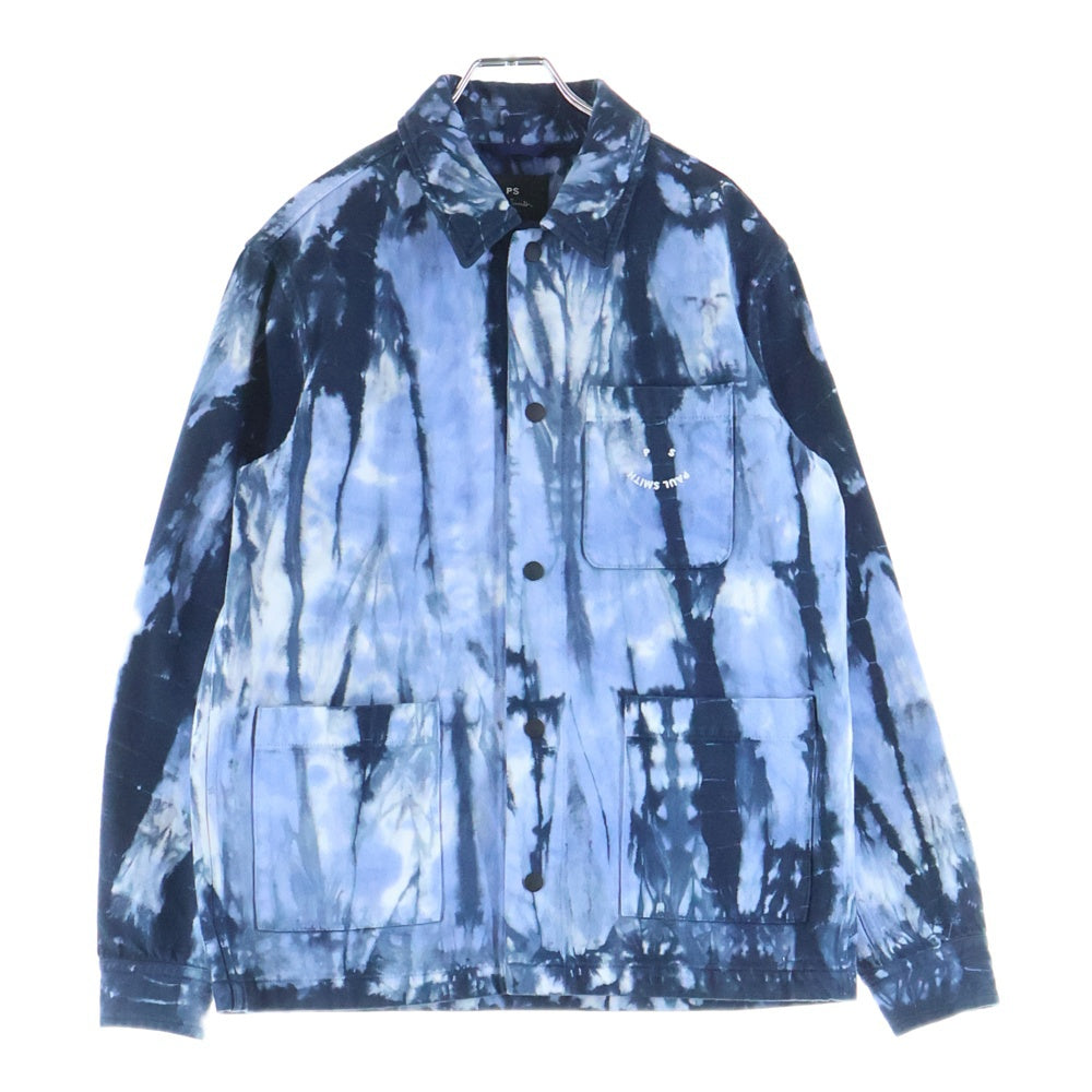 Paul Smith(ポールスミス) 総柄デザイン ジップアップコットンジャケット ブルー PY-HN-78583