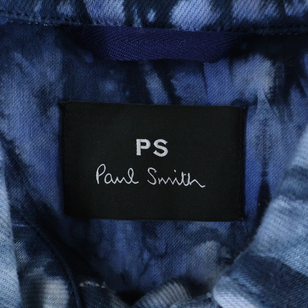 Paul Smith(ポールスミス) 総柄デザイン ジップアップコットンジャケット ブルー PY-HN-78583
