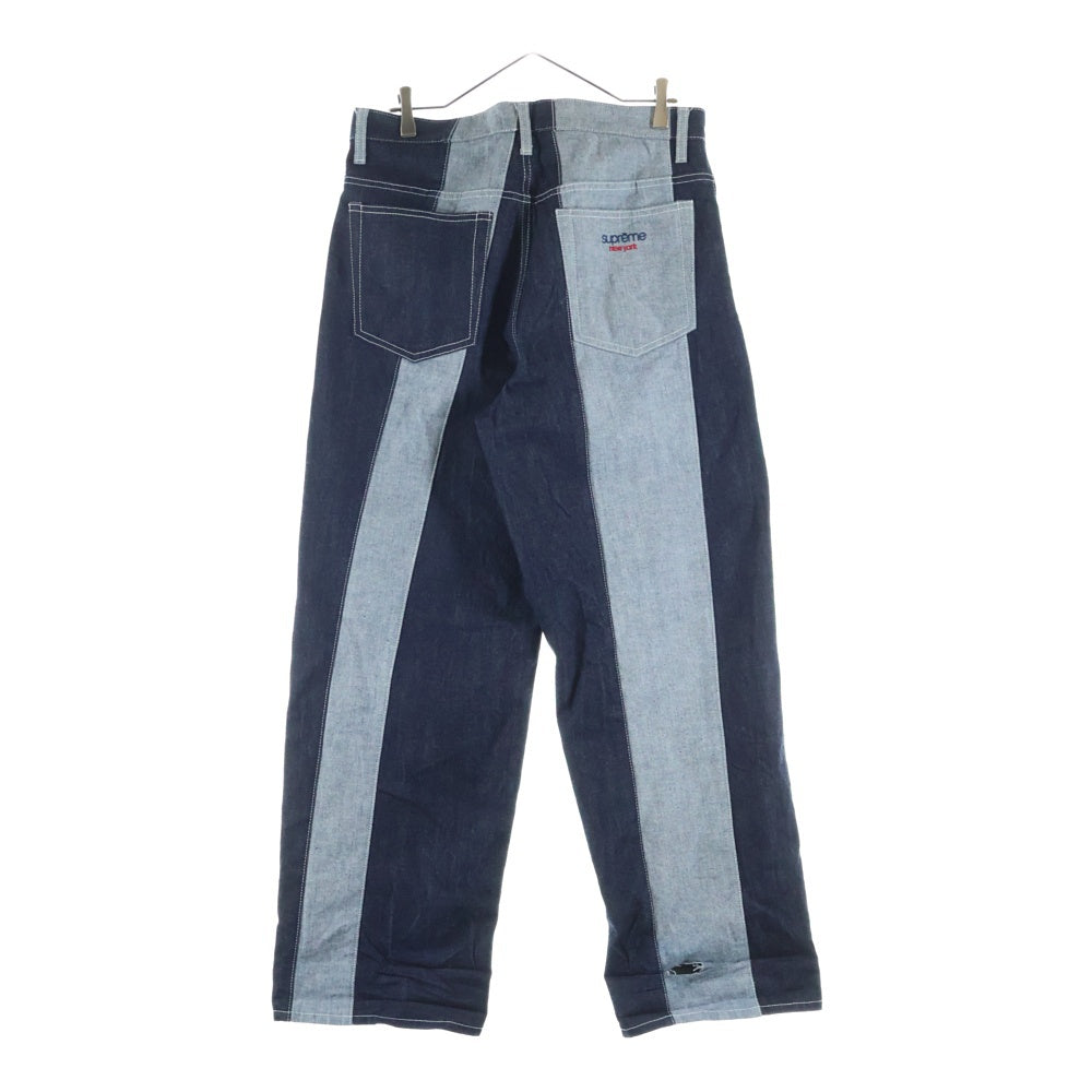 SUPREME(シュプリーム) 25SS Paneled Stripe Baggy Jean パネルストライプ バギージーンズ デニムパンツ インディゴ