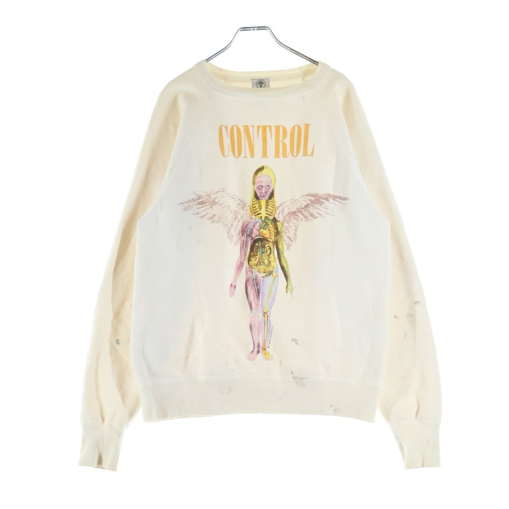 SAINT MICHAEL(セントマイケル) ×KOSUKE KAWAMURA ANTMY OF ANGEL SWEAT SHIRT コウスケカミムラ ヴィンテージ加工 ロゴプリント スウェット トレーナー SM-A21-0000-032