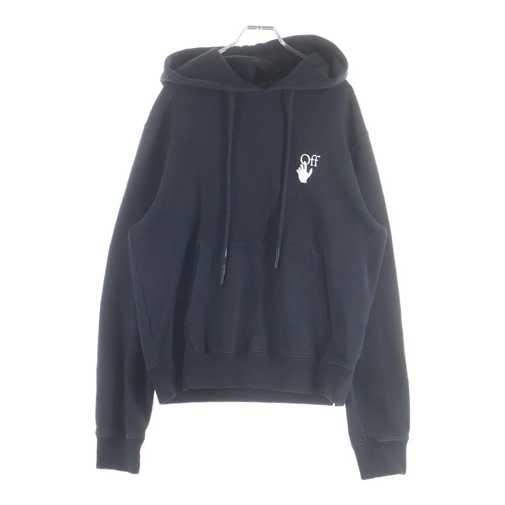OFF-WHITE(オフホワイト) 20AW Pascal Arrow Hoodie バックロゴプリント スウェットプルオーバーパーカー ブラック OMBB034F20FLE004