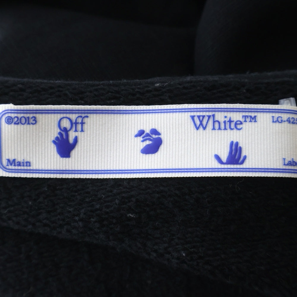 OFF-WHITE(オフホワイト) 20AW Pascal Arrow Hoodie バックロゴプリント スウェットプルオーバーパーカー ブラック OMBB034F20FLE004