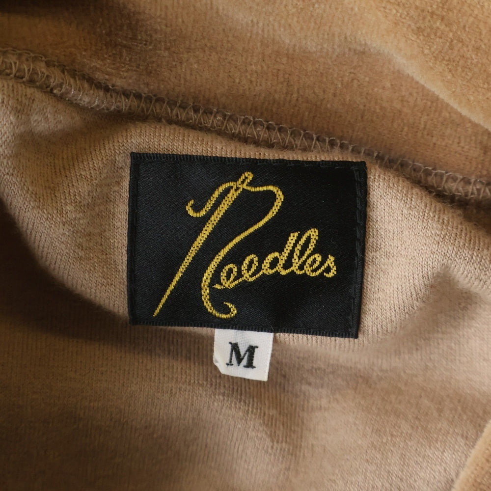 Needles(ニードルス) 23SS R.C. Track Jacket バタフライロゴ刺繍 ベロア トラックジャケット ピンク MR291
