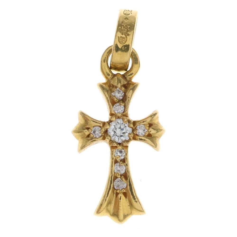 CHROME HEARTS(クロムハーツ) 22K CRS BBYFAT P/DIA ベイビーファットクロス PAVEダイヤ ペンダントトップ ゴールド BCA035