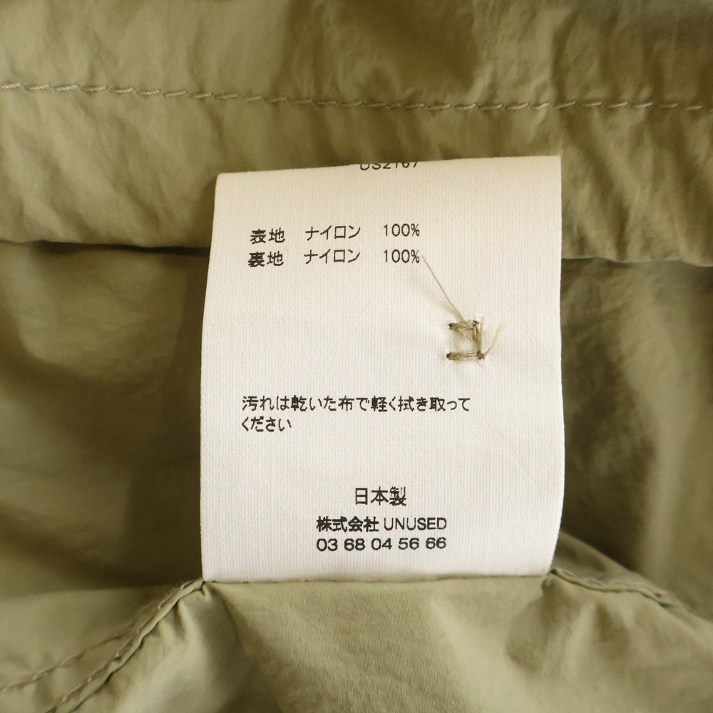 UNUSED(アンユーズド) ミリタリーデザイン ナイロン シャツ ジャケット カーキ