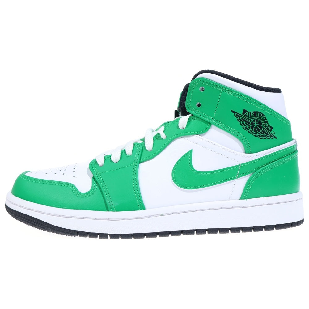 NIKE(ナイキ) AIR JORDAN 1 MID LUCKY GREEN エアジョーダン1 ミッド ラッキーグリーン ミッドカットスニーカー ホワイト/グリーン US7/25cm DQ8426-301