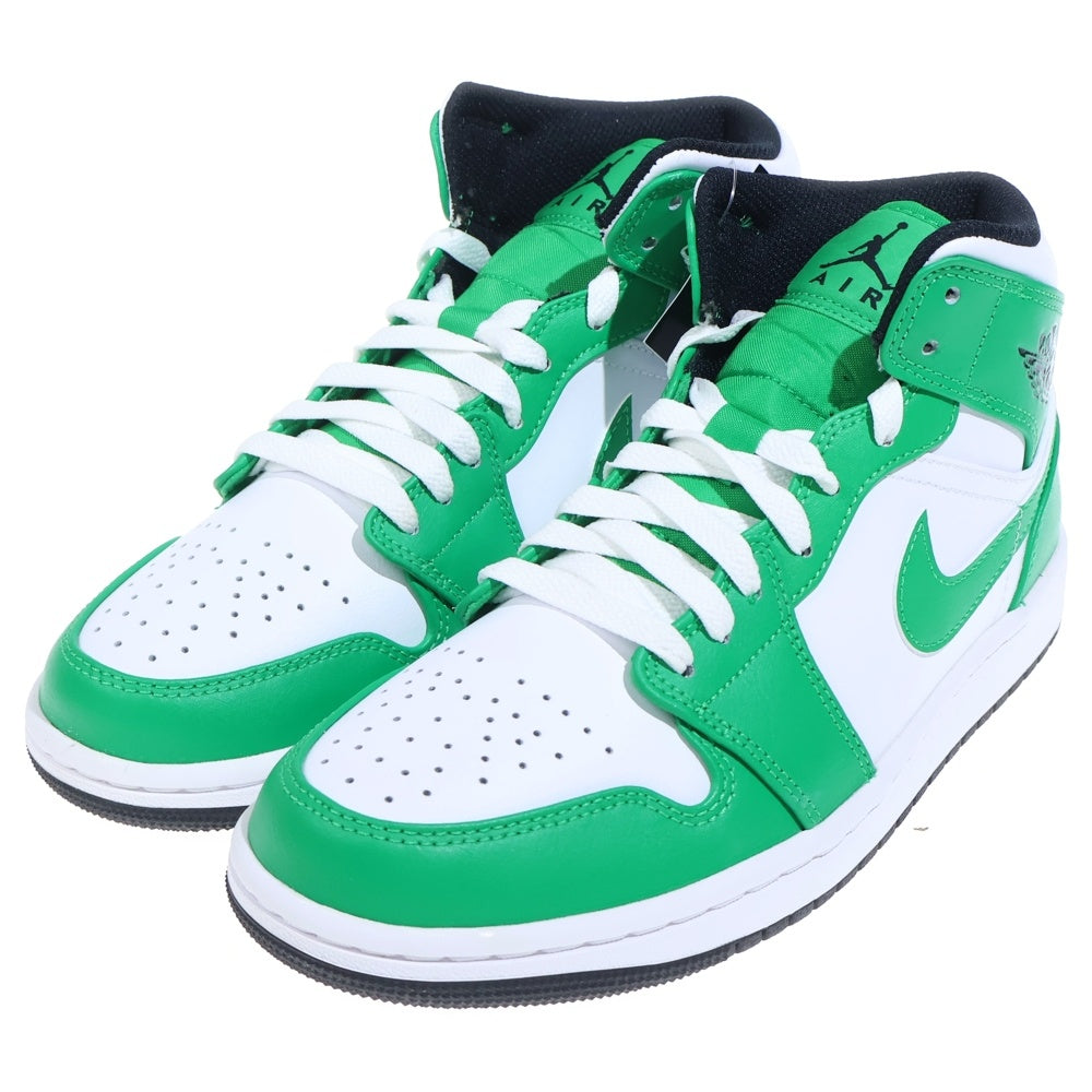 NIKE(ナイキ) AIR JORDAN 1 MID LUCKY GREEN エアジョーダン1 ミッド ラッキーグリーン ミッドカットスニーカー ホワイト/グリーン US7/25cm DQ8426-301