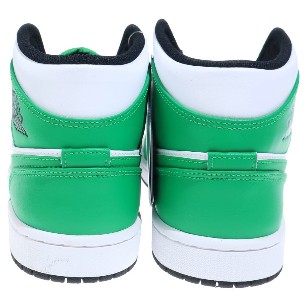 NIKE(ナイキ) AIR JORDAN 1 MID LUCKY GREEN エアジョーダン1 ミッド ラッキーグリーン ミッドカットスニーカー ホワイト/グリーン US7/25cm DQ8426-301