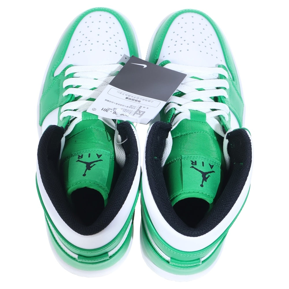 NIKE(ナイキ) AIR JORDAN 1 MID LUCKY GREEN エアジョーダン1 ミッド ラッキーグリーン ミッドカットスニーカー ホワイト/グリーン US7/25cm DQ8426-301