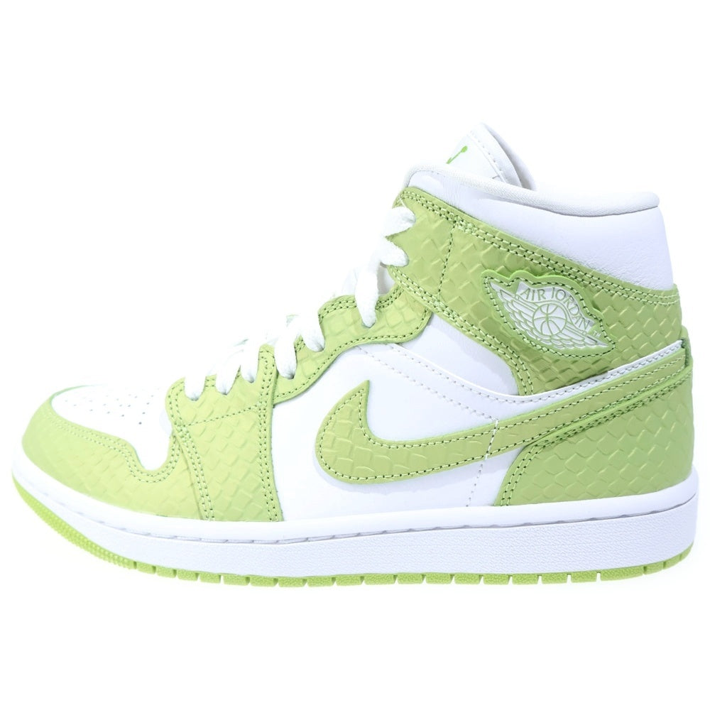 NIKE(ナイキ) WMNS AIR JORDAN 1 MID SE VIVID GREEN SNAKESKIN ィメンズ エア ジョーダン 1 ミッド ヴィヴィッド グリーン スネークスキン ハイカットスニーカー DV2959-113