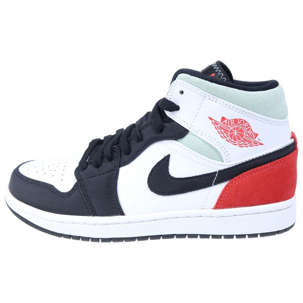 NIKE(ナイキ) AIR JORDAN 1 MID SE エアジョーダン 1 ミッド ミドルカットスニーカーシューズ レッド/ブラック US7.5/25.5cm 852542-100 レディース