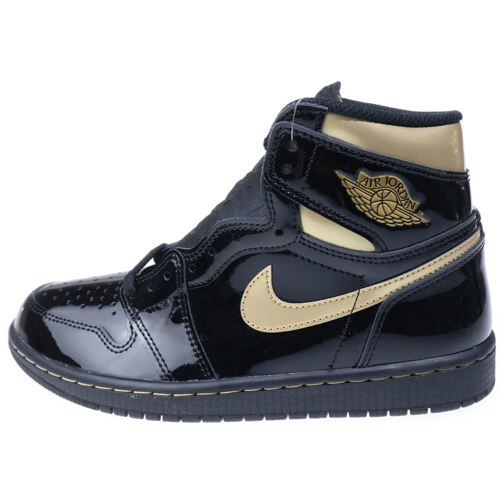 NIKE(ナイキ) AIR JORDAN 1 HIGH OG METALIC GOLD エアジョーダン1 メタリック ゴールド ハイカットスニーカー ブラック/ゴールド US7/25cm 555088-032