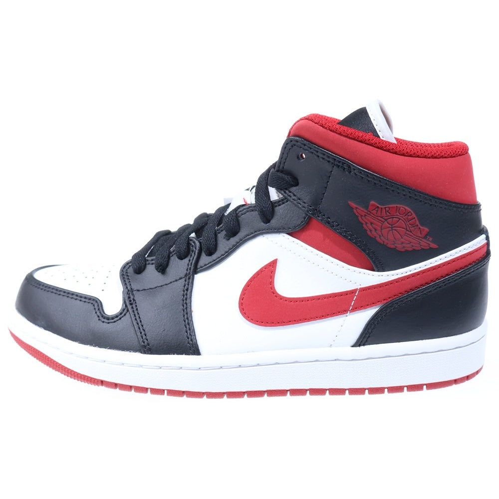 NIKE(ナイキ) AIR JORDAN 1 MID Gym Red エアジョーダン1 ミッド ジムレッド ミッドカットスニーカー ホワイト/ブラック/レッド US8/26cm 554724-122