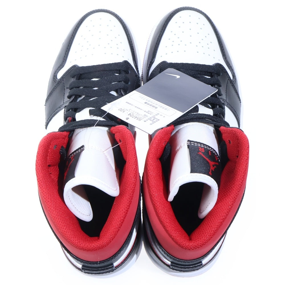 NIKE(ナイキ) AIR JORDAN 1 MID Gym Red エアジョーダン1 ミッド ジムレッド ミッドカットスニーカー ホワイト/ブラック/レッド US8/26cm 554724-122