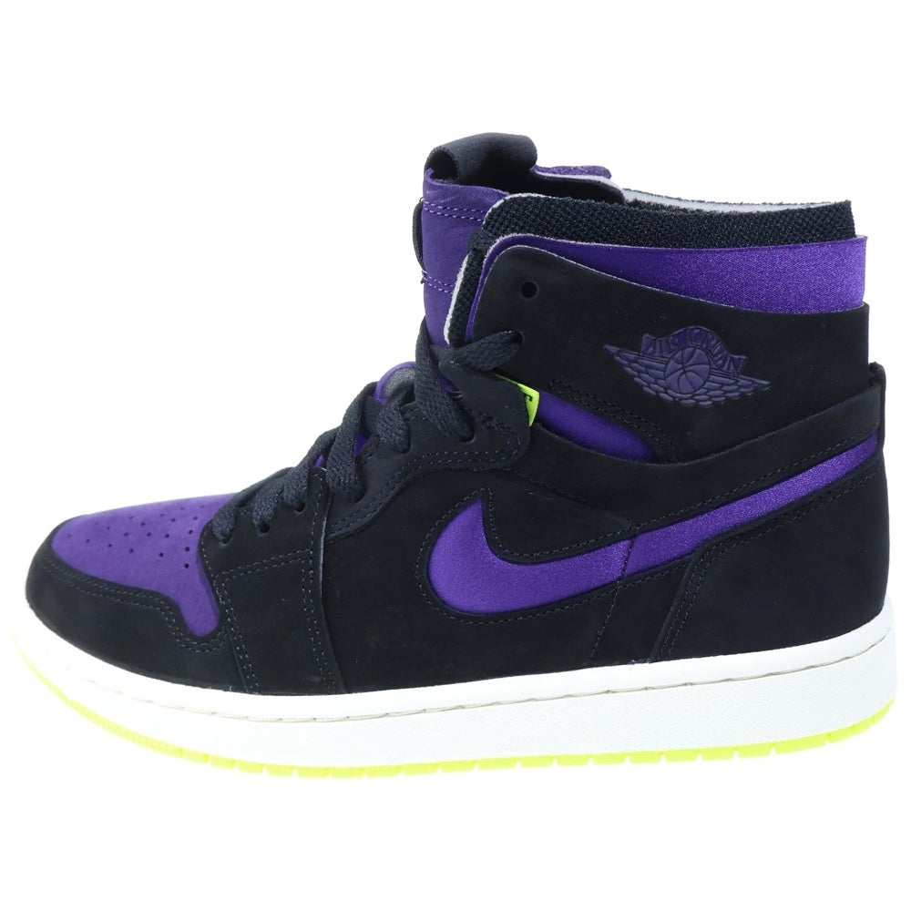 NIKE(ナイキ) WMNS AIR JORDAN 1 HIGH ZOOM PLUM PURPLE ウィメンズ エアジョーダン ズーム ハイカットスニーカー ブラック/パープル US8/25cm CT0979-001 レディース