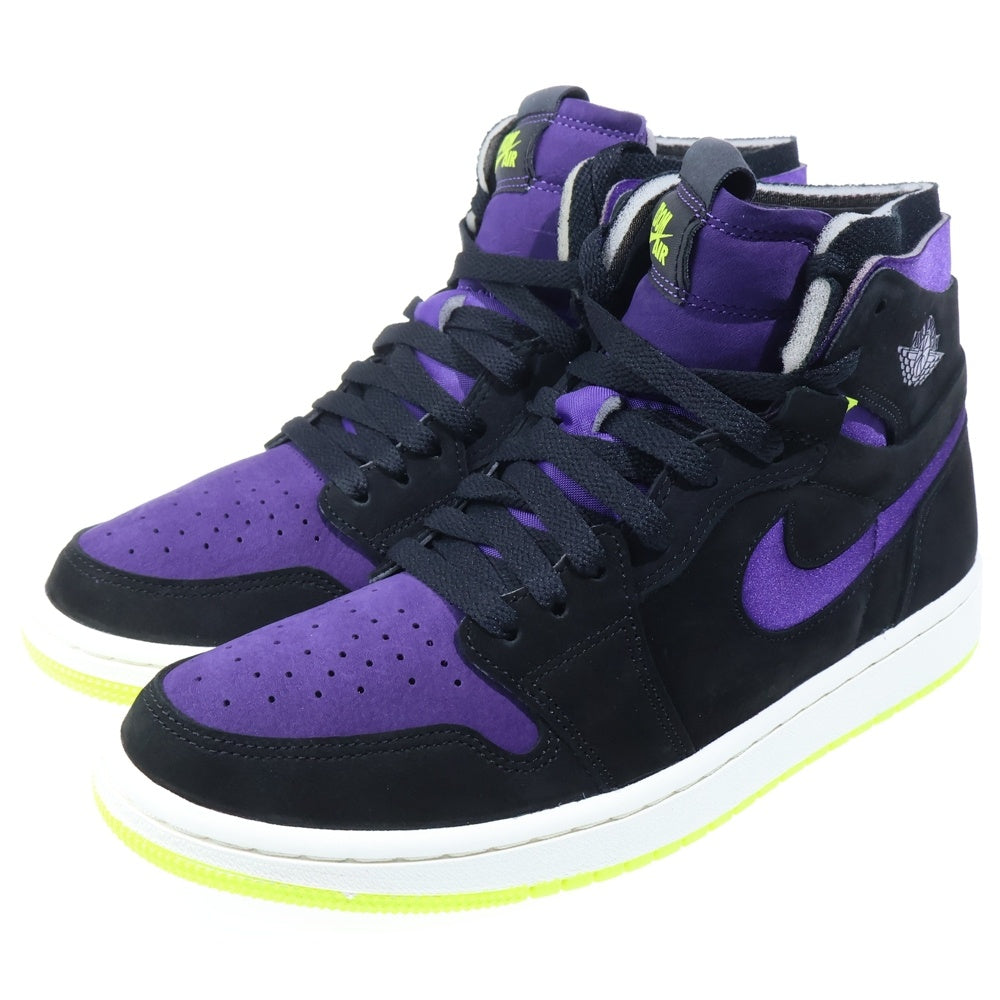 NIKE(ナイキ) WMNS AIR JORDAN 1 HIGH ZOOM PLUM PURPLE ウィメンズ エアジョーダン ズーム ハイカットスニーカー ブラック/パープル US8/25cm CT0979-001 レディース