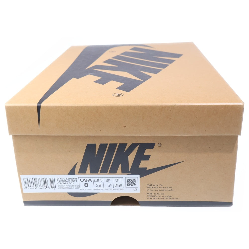NIKE(ナイキ) WMNS AIR JORDAN 1 HIGH ZOOM PLUM PURPLE ウィメンズ エアジョーダン ズーム ハイカットスニーカー ブラック/パープル US8/25cm CT0979-001 レディース