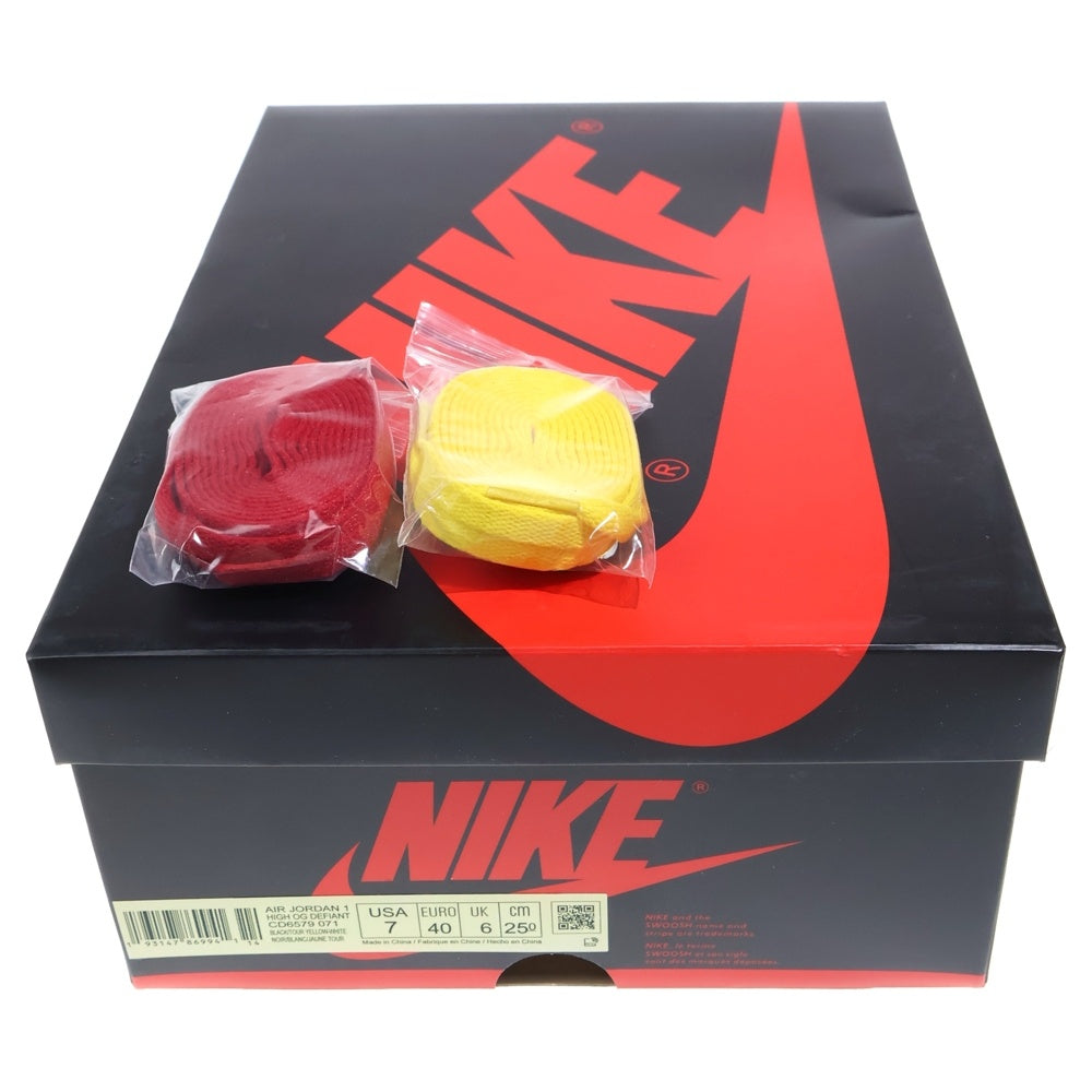 NIKE(ナイキ) AIR JORDAN 1 HIGH OG DEFIANT エアジョーダン1 ディファイアント ハイカットスニーカー ホワイト/ブラック US7/25cm CD6579-071